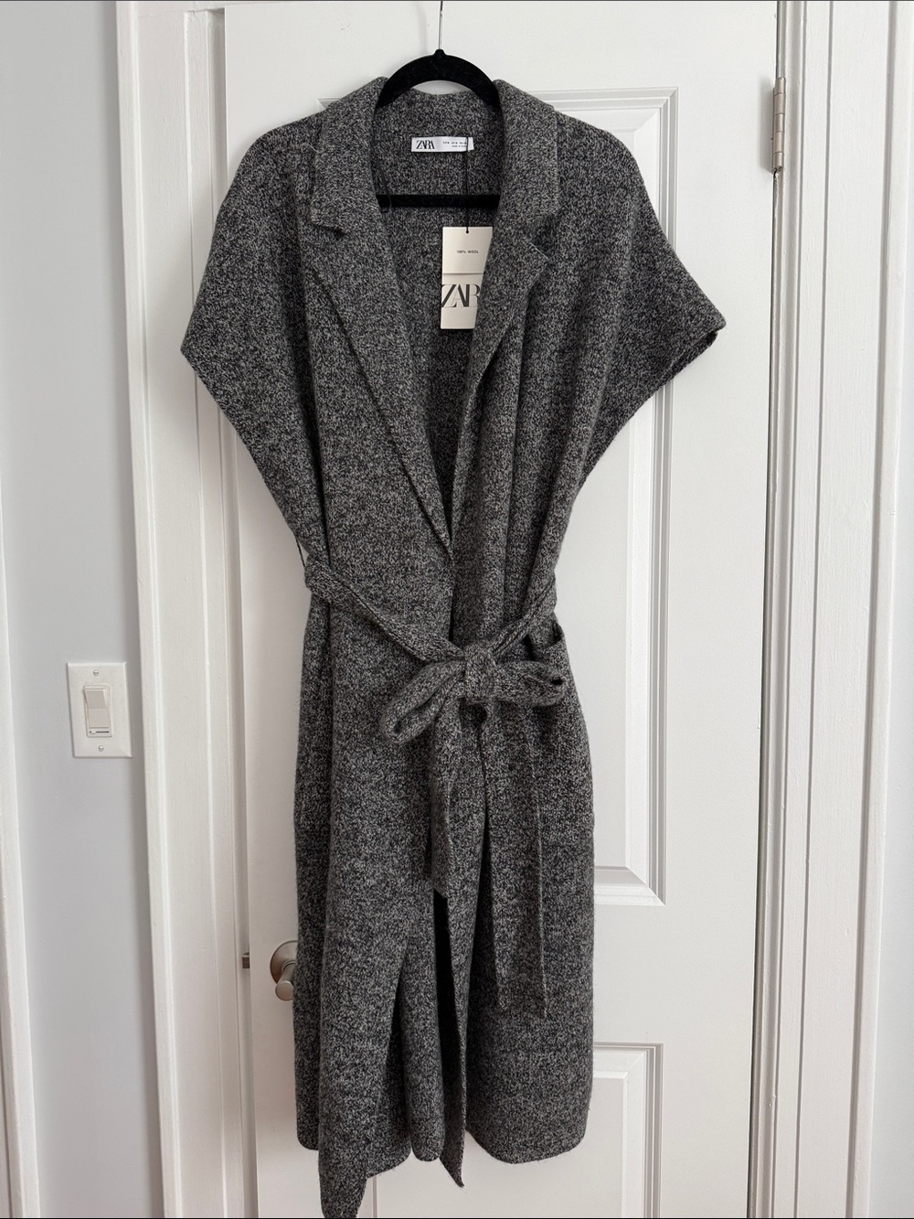 Zara wool Belted Cape Vest